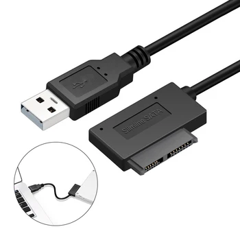 USB3.0 к Mini Sata II 7 + 6 13Pin адаптер конвертер кабель для ноутбука CD/DVD ROM Slimline Drive