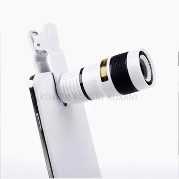 Универсальный телескоп с оптическим зумом 8X8, зажим для объектива камеры, Телескоп-бинокль для мобильного телефона, Телескоп для iPhone6 Samsung HTC Huawei Xiaomi