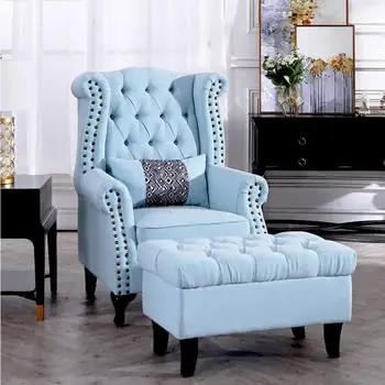 Одноместный Диван с Акцентом в стиле Кантри, Простое Легкое Роскошное кресло для отдыха, Антикварные шезлонги, Мебель для гостиной, мебель для квартиры WXH50XP
