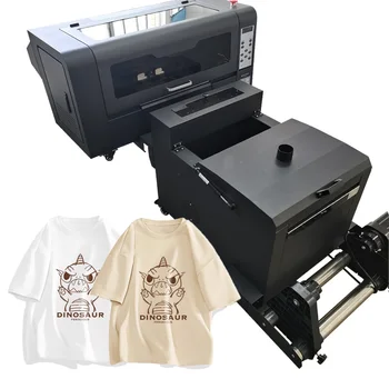 Высококачественная печатающая машина dtf, 12-дюймовый принтер для печати футболок из ПЭТ-пленки, двойной принтер xp600 dtf, 30 см с машиной для встряхивания порошка