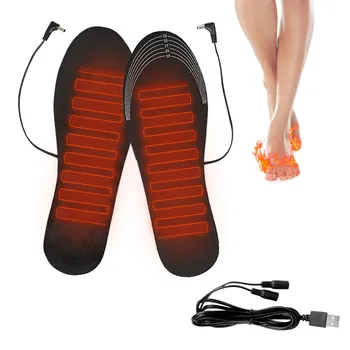 Стельки для обуви с USB подогревом, Электрическая грелка для ног, грелка для носков, коврик для занятий зимними видами спорта на открытом воздухе, Греющая Стелька, Зима Теплая