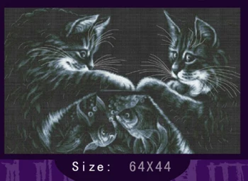 Жадные коты, Наборы для вышивания крестиком 14 карат, Оптовая продажа, мультяшные наборы для вышивания крестиком, рукоделие