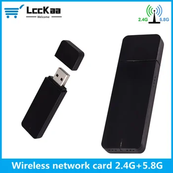 lccckaa Mini USB Wifi Адаптер Двухдиапазонный 2,4 G/5,8 G Wifi Сетевая карта антенна Беспроводной AC WiFi Адаптер для Windows 7/8/10 Mac OS