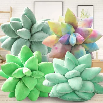 3D Подушка для суккулентных растений для сада или зеленого любителя, подушка из хлоропластиды, Украшение для спальни, Новинка, Плюшевая подушка