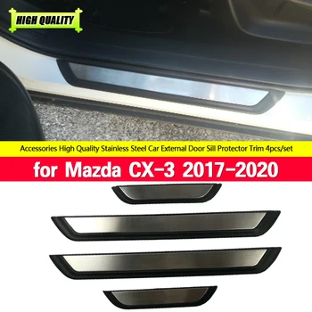 4 шт./лот ABS Накладка на Педаль Порога из Нержавеющей Стали для Mazda CX-3 CX3 CX 3 2017 2018 2019 2020 Автомобильные Аксессуары