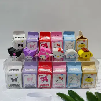 Новый Мультяшный Ластик Sanrio, Милая Коробка Из-Под молока, Ластик в форме Куроми, можно нарезать, Детские подарки Для учащихся начальных классов, красивые Ластики