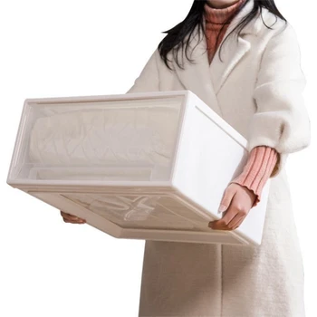 Прозрачный пластиковый шкаф с выдвижным ящиком, ящик для хранения косметики, ящик для хранения игрушек, коробка для отделки нижнего белья, коробка для обуви