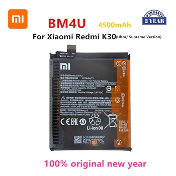 Xiao mi 100% Оригинальный аккумулятор BM4U 4500 мАч для Xiaomi Redmi K30 K 30 Ultra Supreme версии, сменные батарейки для телефона