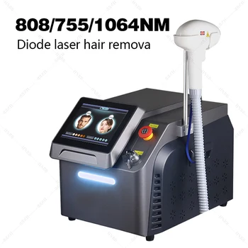2023 Профессиональное Салонное оборудование 3 Длины волны 755 808 1064 Диодного лазера Безболезненная Машина для Перманентного удаления волос