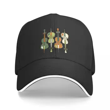Бейсбольная кепка для Мужчин И женщин, ремешок для инструментов, разноцветные шляпы Boonie с рисунком виолончели, папа, люксовый бренд, дети
