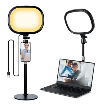 Новая настольная светодиодная панель Game Live Youtube Key Light Air Dimmable Photography Studio Lamp, заполняющий свет с подставкой для держателя телефона