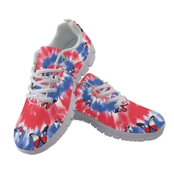 Yikeluo, Женские кроссовки на шнуровке с 3D градиентным рисунком, Весенне-осенняя обувь на плоской подошве, Фирменный дизайн, Сетчатая женская обувь в подарок