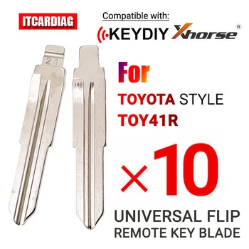 10 Шт./лот № 21 Откидные лезвия для дистанционных ключей Xhorse и Keydiy Remotes Для Toyota Type TOY41R Сменное Лезвие для ключей 21#