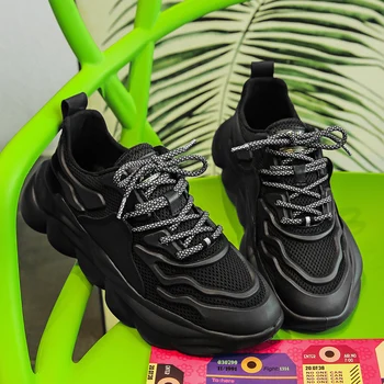 Дышащая мужская спортивная обувь из ткани Fly, амортизирующие нескользящие повседневные кроссовки для улицы, простые удобные туфли для папы на шнуровке