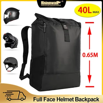 Сумка для мотоцикла Rhinowalk, Дорожные Сумки для багажа, 45-литровый Водонепроницаемый Расширяемый Рюкзак, Рюкзак для Шлема, Спортивная сумка для Велоспорта на открытом воздухе