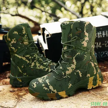 2023 Новые камуфляжные военные мужские ботинки, Водонепроницаемые уличные мужские армейские ботинки, Высококачественная мужская походная обувь