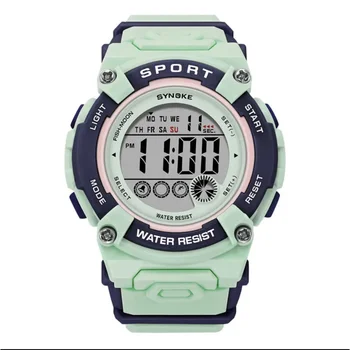 Электронные часы для мальчиков и девочек, спортивные водонепроницаемые многофункциональные электронные часы для мальчиков и девочек