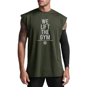 Уличный повседневный спортивный жилет без рукавов, Мужская Свободная футболка для фитнеса