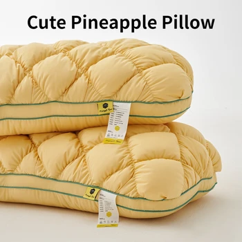 Милая мягкая подушка с запахом ананаса для защиты шейного отдела позвоночника, помогающая спать дома, однослойная подушка износостойкая и удобная