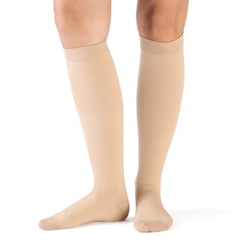 Компрессионные носки 30-40 мм рт.ст., Носки для поддержки Голеностопного сустава при Варикозном расширении вен высотой до колена, Улучшают Кровообращение, Снимают Боль в ногах, Спорт