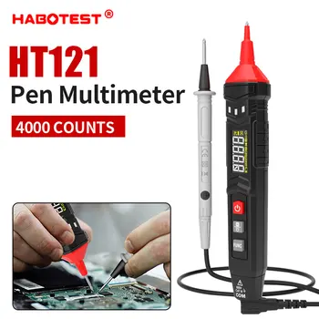 HABOTEST Цифровой Мультиметр Типа ручки HT121 SMART Portable Multimetro 4000 Отсчетов Истинно среднеквадратичного значения Вольтметр Резистор-конденсаторный Гц Тестер