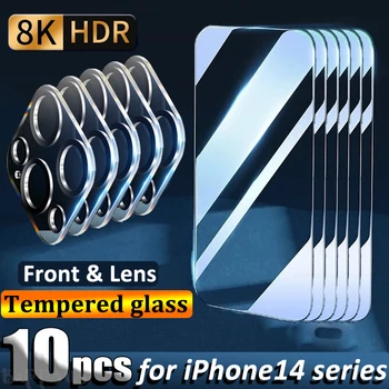 HD Закаленное стекло для iPhone 14 Pro Max Plus, Защитная пленка для экрана, Твердое Стекло для Объектива камеры iPhone 14, Пленка для IPhone14 Series