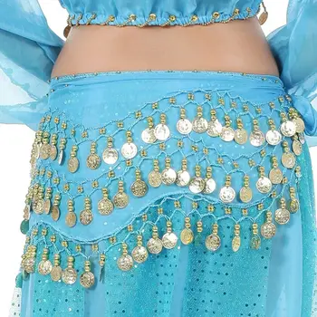 Таиланд/Индия/Арабская Юбка для танцовщиц, Женский Сексуальный Шарф для Танца живота, пояс для обертывания, Юбка для танцовщиц, Женские шоу-костюмы, Блестки, кисточки