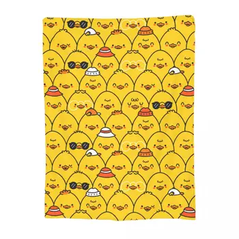 Многофункциональное Одеяло Cute Funny Ducks с героями мультфильмов, Декоративное Одеяло Kawaii Happy Ducks, Флисовое одеяло для дивана