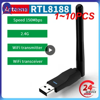 1-10 шт. USB Wifi Адаптер Беспроводная Сетевая карта 150 Мбит/с 2,4 G Антенна 802.11b/g/n Ethernet WiFi ключ Сетевая карта ПК WiFi