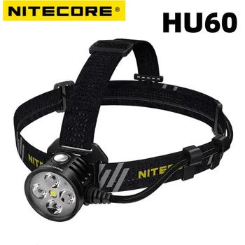 Прожектор NITECORE HU60, налобный фонарь 1600 люмен, перезаряжаемая фара с жестким светом, браслет с дистанционным управлением