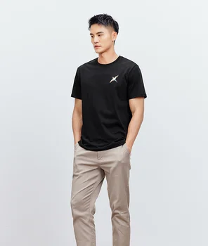 J1007, летняя мужская футболка, короткий рукав, мужская хлопковая новая одежда с круглым вырезом, модный топ.