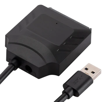 Адаптер SATA-USB со светодиодной подсветкой, кабель-конвертер для жесткого диска, настольный ПК