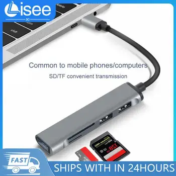 КОНЦЕНТРАТОР Type C USB-концентратор USB 3.0 USB 2.0 TF/SD, 5 портов, мультиразветвитель OTG для HUAWEI из алюминиевого сплава, концентратор USB 3.0 для ПК