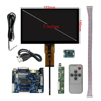 7 Дюймов Для Raspberry Pi Banana Pi ЖК-дисплей с сенсорным экраном, Дигитайзер, плата управления драйвером монитора, совместимая с HDMI, VGA