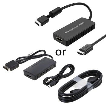 Адаптер-конвертер PS1 для PS2 для PS3 в HDMI, Конвертер аудио-видео 1080p/720p, Аудиовыход, Поддержка для PS2 Displ