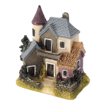 Милый мини-домик из смолы, миниатюрный домик, сказочный сад, пейзаж, украшение для дома, поделки из смолы, 4 стиля, цвет Ran