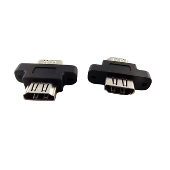 2ШТ HDMI-совместимый разъем для подключения к HDMI-compatible1.4 С Внутренним винтовым Замком, Крепление на панель, Адаптер, Соединитель, Удлинитель, Преобразователь для 1080P