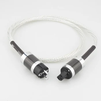 Hifi посеребренный шнур питания, версия для США/ЕС, шнур питания усилителя CD-плеера, кабель питания, вилка Schuko для аудио