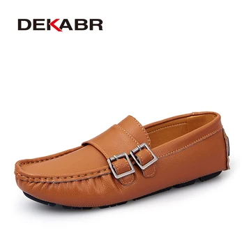 DEKABR/ Брендовая Кожаная обувь ручной работы высокого качества, Модные Весенне-осенние лоферы на плоской подошве, Удобная обувь для вождения, Размер 38-47