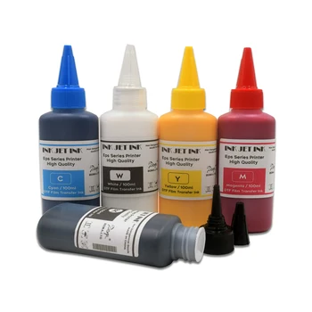 100 МЛ * 5 цветов DTF Текстильная ПЭТ Трансферная Печатная краска Для Epson 1390 1400 1500 Вт 1430 XP1500 XP8500 Принтеры