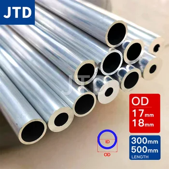 JTD алюминиевая труба наружный диаметр 17-18 мм длина 300500 мм Полая прямая круглая алюминиевая труба 6063 Толстостенная Большая