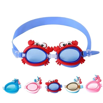 Милые детские плавательные очки с мультяшным единорогом, противотуманные очки для плавания, Летние аксессуары для плавания