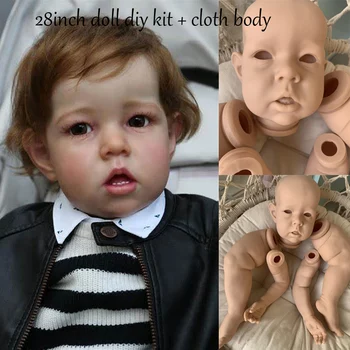 28 Дюйм(ов) Ов) Комплект Кукол для малышей Reborn Реалистичная Кукла-Младенец Неокрашенные Незаконченные Части Куклы Bonecas DIY Пустой Комплект Кукол