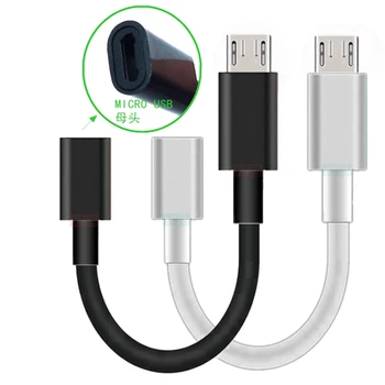 Короткий кабель Micro USB Female-Micro USB Male F/M Extension Extender Дата Зарядки Короткий OTG Кабель Черный 10 см 20 см 50 см 1 м 1,5 м 2 м