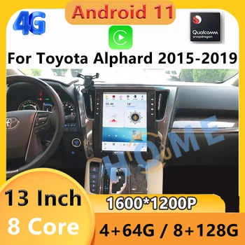 13 Дюймов Android 11 Snapdragon Мультимедийная Автомобильная Навигация Музыка Видео Радио 4G Беспроводной CARPLAY GPS Для Toyota Alpha 2015-2019 DSP