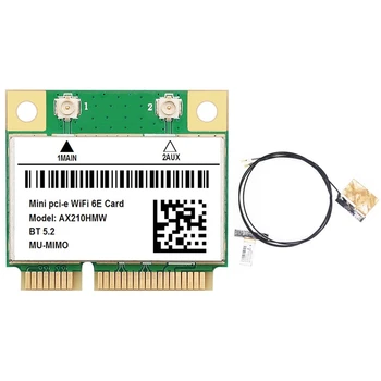 AX210 5374M WIFI 6E 5G гигабитная беспроводная сетевая карта MINI PCIE 5,2 Модуль сетевой карты Bluetooth со встроенной антенной