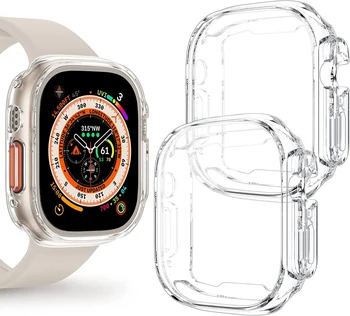 Чехол для часов Apple Watch Ultra 49 мм серии 8 7 SE 6 5 4 3 45 мм 41 мм 44 мм 40 мм Прозрачная крышка Apple Watch Screen Protector