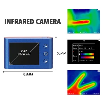 Мини Портативная Цифровая Тепловизионная Камера Детектор HY MLX90640 2,4 Дюймовый инфракрасный тепловизор ИК инфракрасные Устройства Визуализации