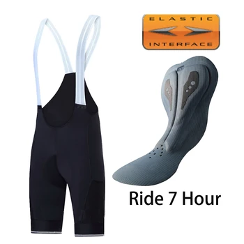 Велосипедные шорты с эластичным интерфейсом PARIS HP, Мужские Велосипедные шорты с нагрудником, Мужские велосипедные шорты с подкладкой Для езды 7 часов 자전거의류 빕숏