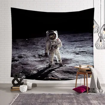 Гобелен с астронавтом Галактики, 3D Гобелен с Принтом По всему Периметру, Прямоугольный домашний декор, настенный 01